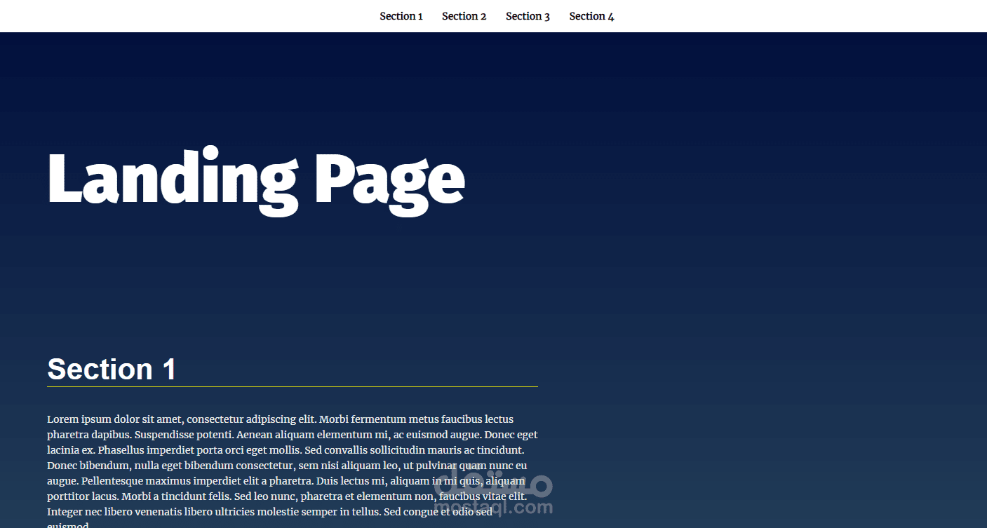 Landing page