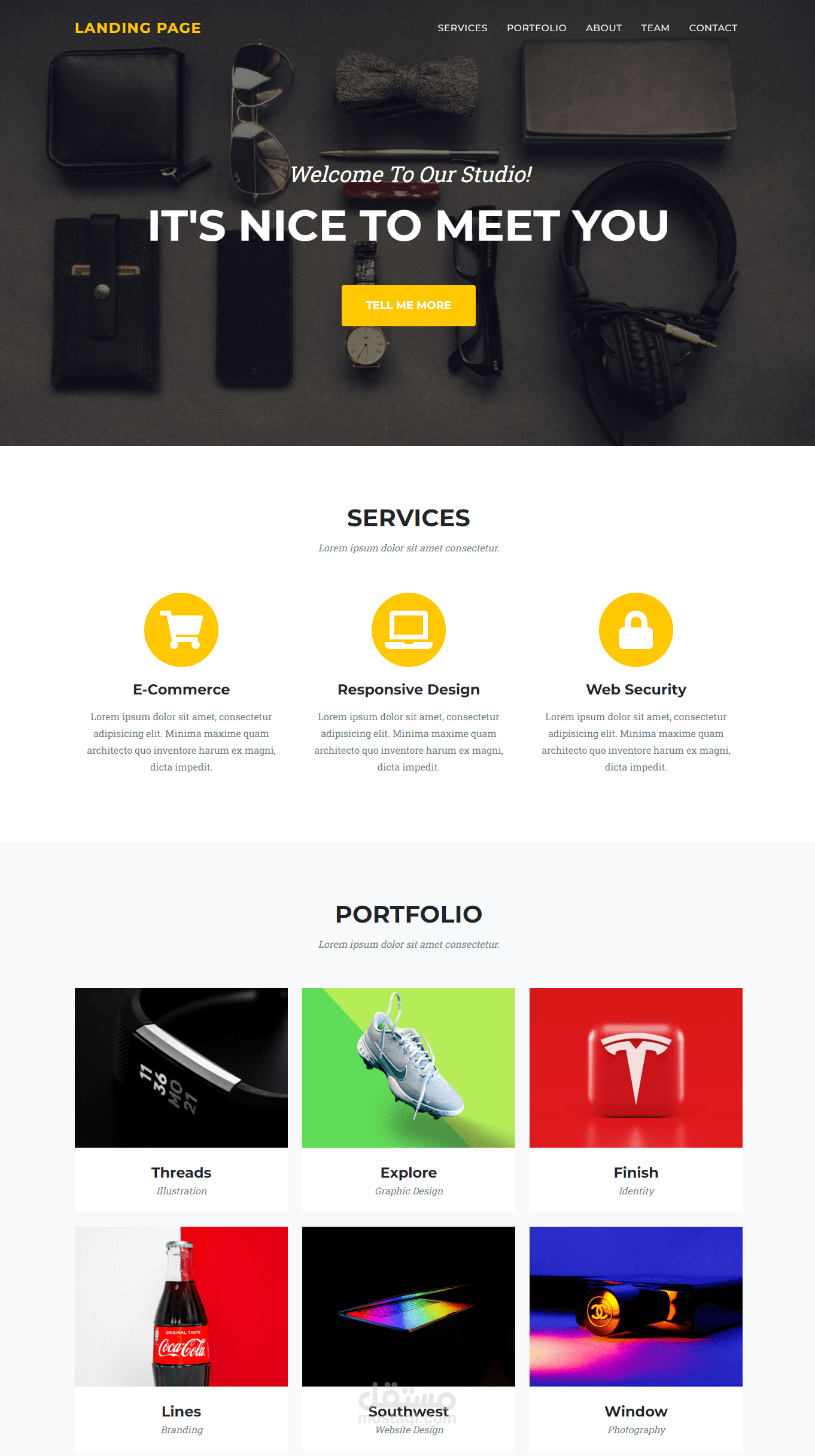 برمجة وتصميم صفحة هبوط(landing page)