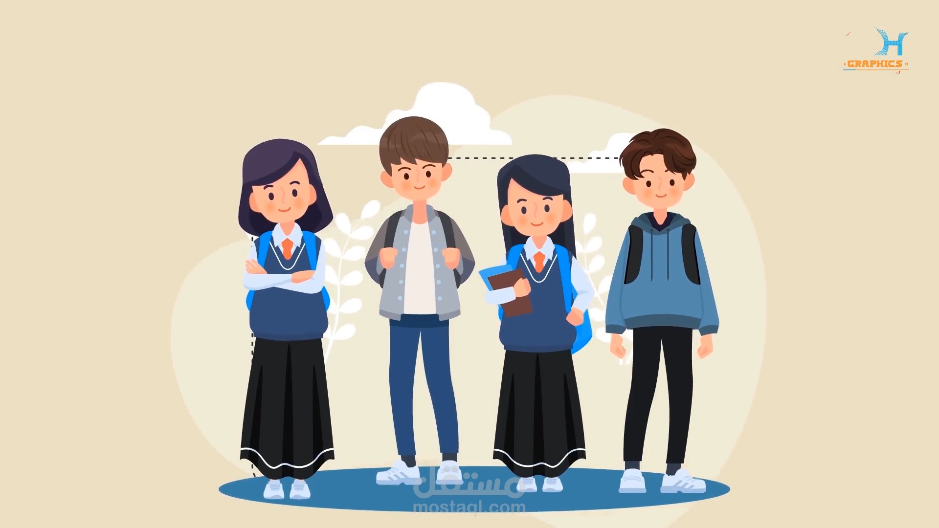 تصميم فيديو موشن جرافيك لمدارس قمم الحياه بالمملكة العربية السعودية
