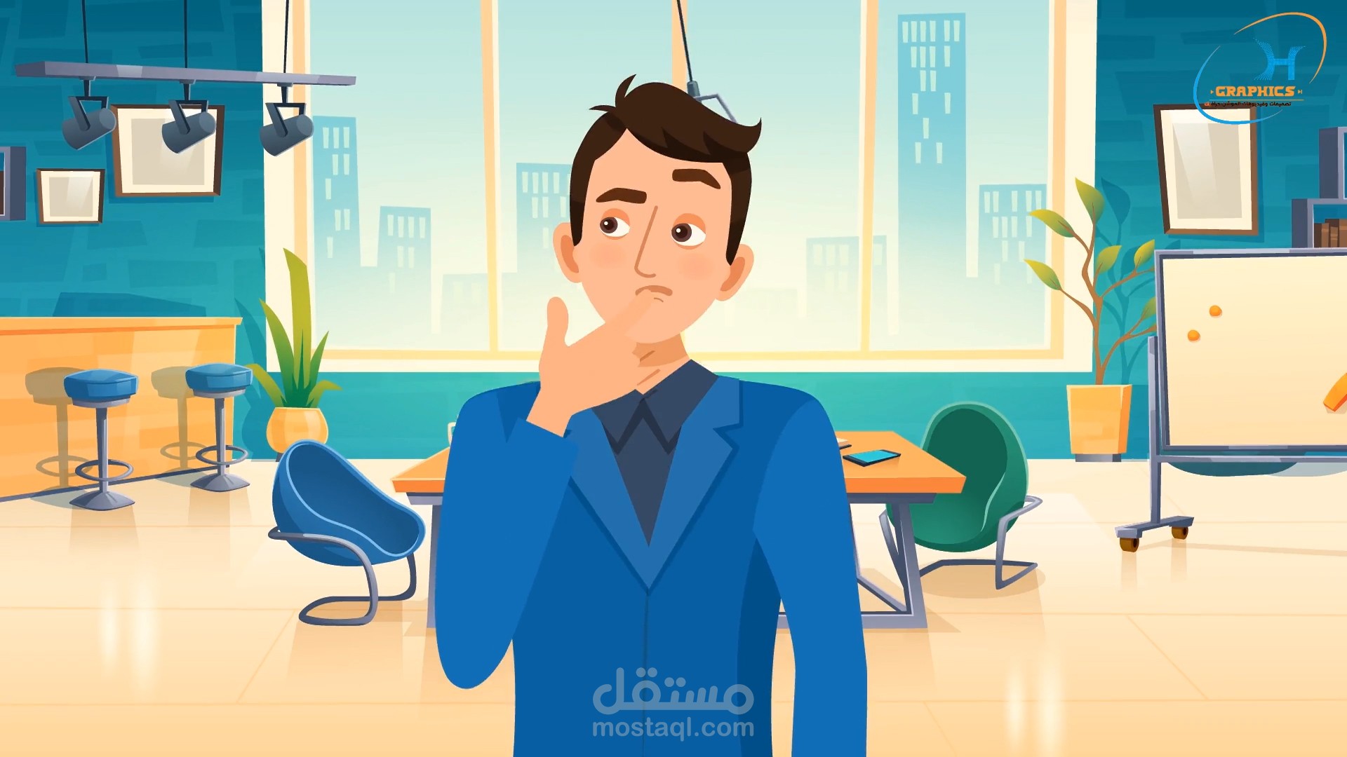 تصميم فيديو موشن جرافيك لشركة المدد للأنظمة الالكترونية بليبيا