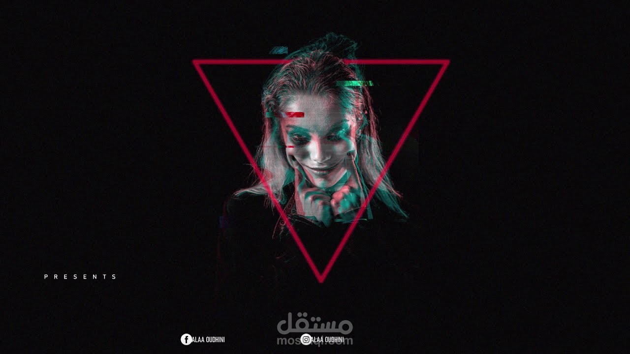 women horror glitch