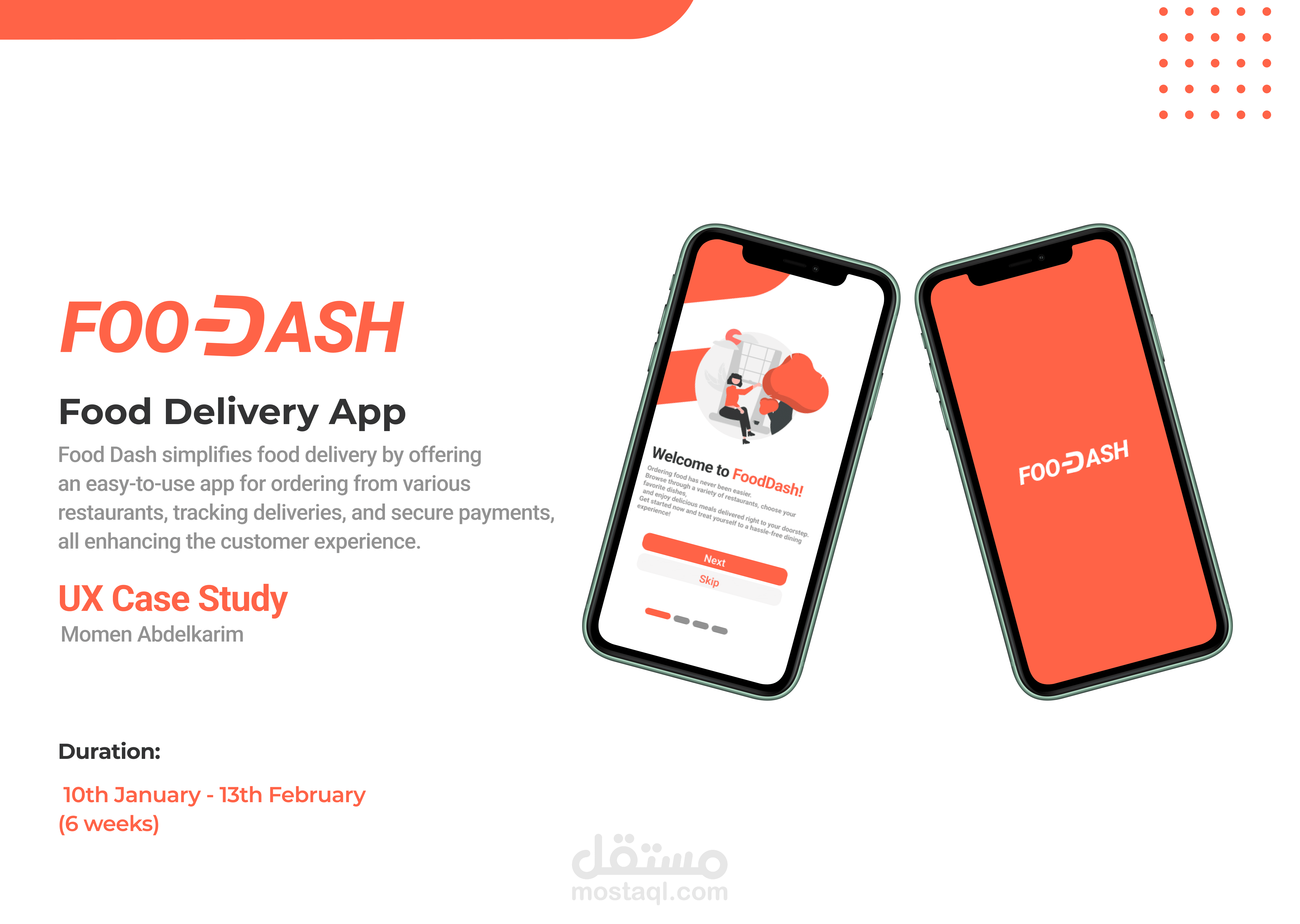 تطبيق توصيل طعام foodash