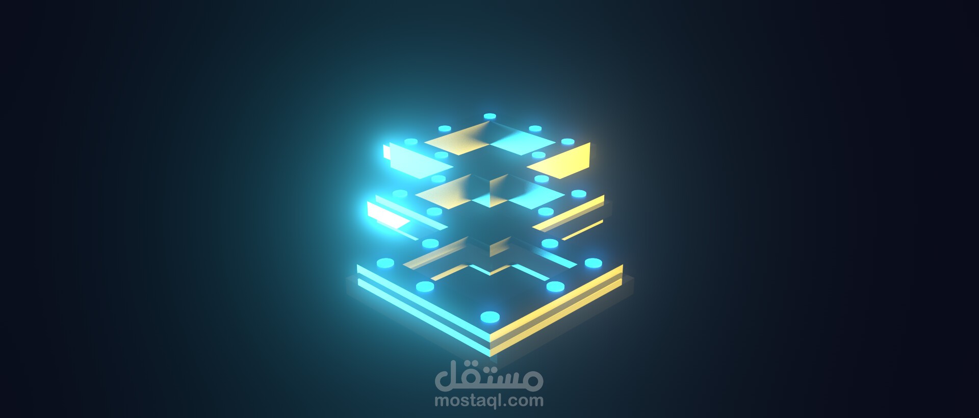 إضاءة لوجو 3D