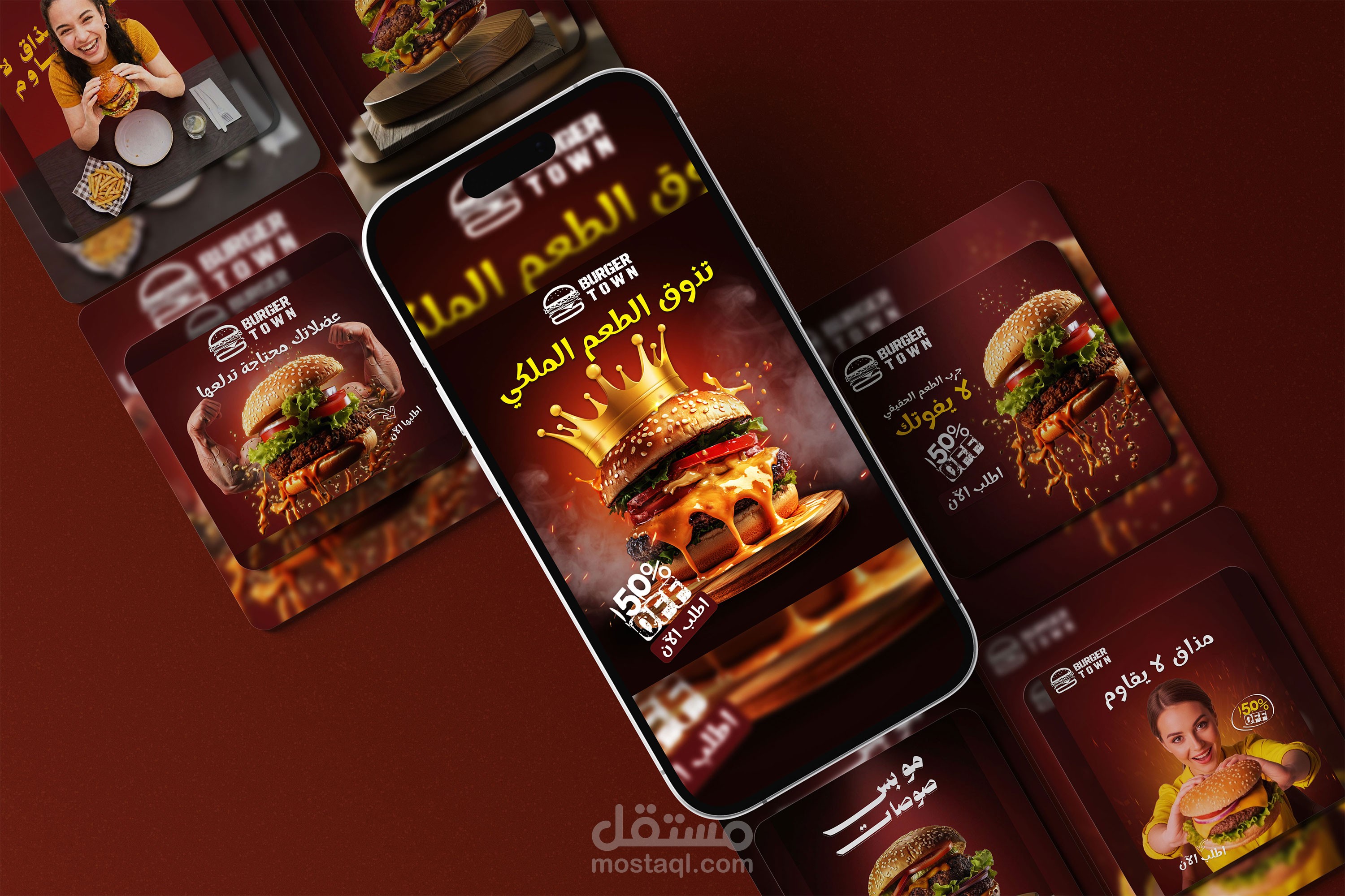 burger town | social media design