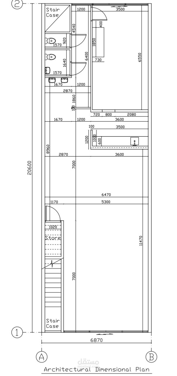 Architectural Dimensional plan