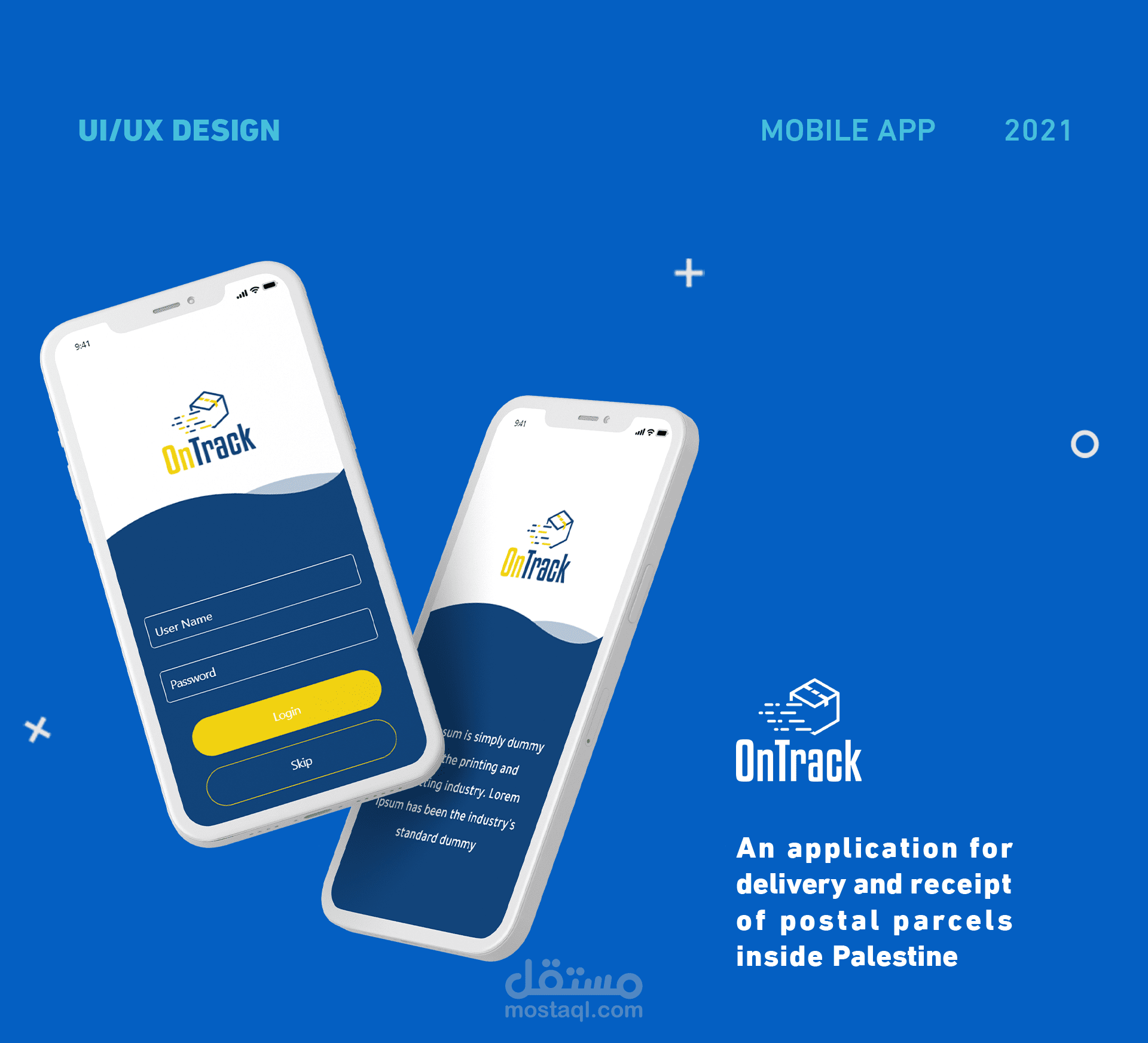 UX UI DESIGN | Mobile App Services "on-traek"