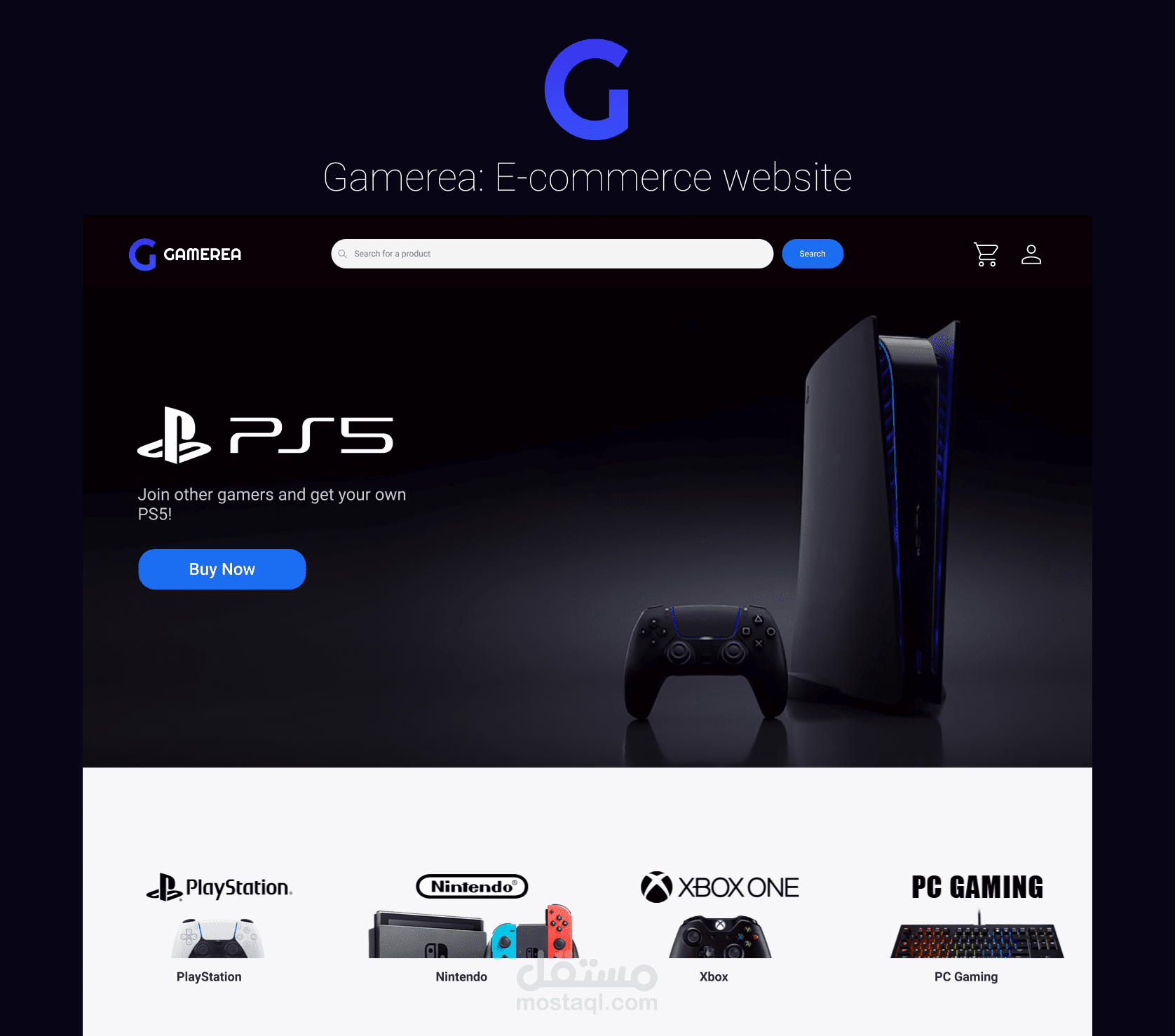 Gamerea – E-commerce website