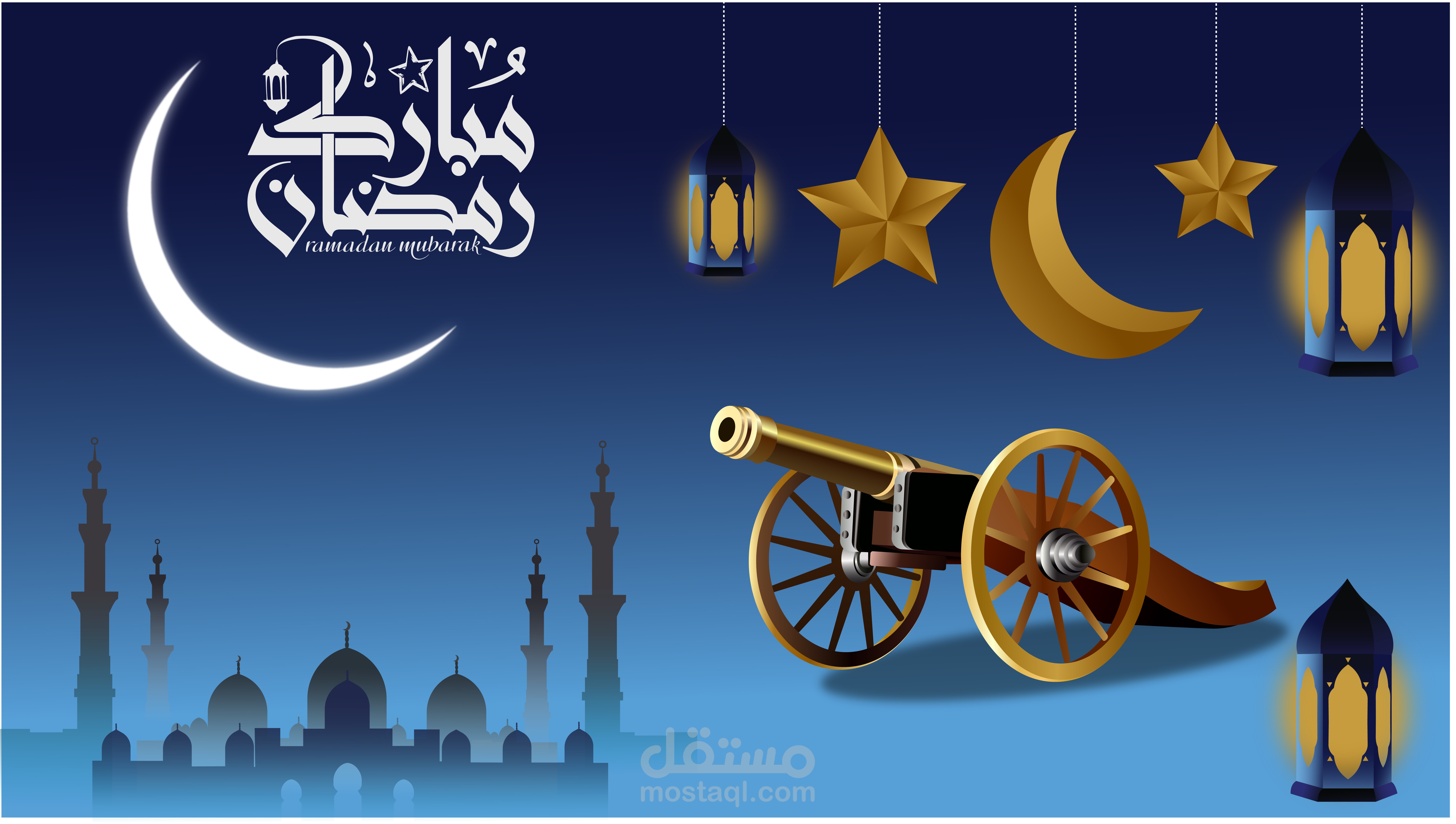 موشن و غرافيك تهنئة بقدوم رمضان