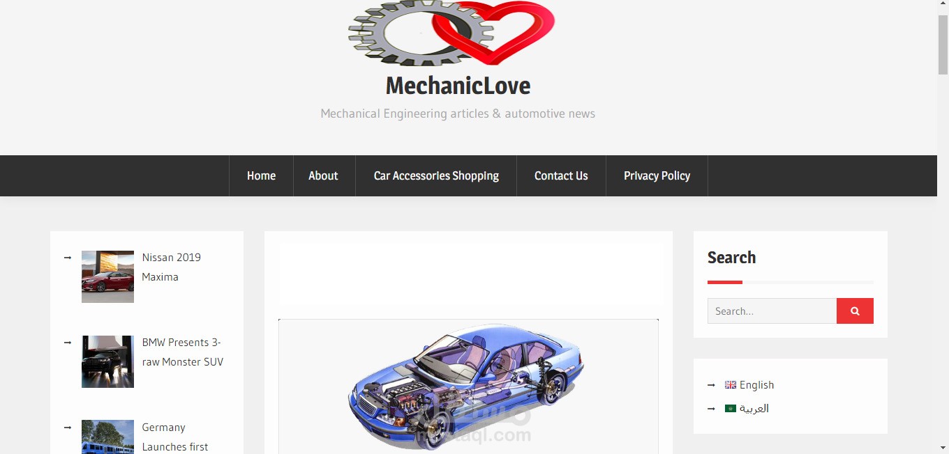 موقع الهندسة الميكانيكية متعدد اللغات