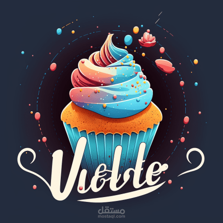 A logo that features an illustration of a baked good