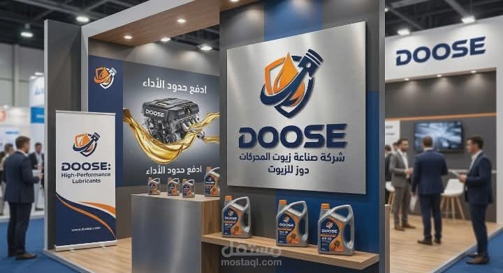 تصميم الهوية البصرية ومنصة العرض لشركة "DOOSE" لزيوت المحركات
