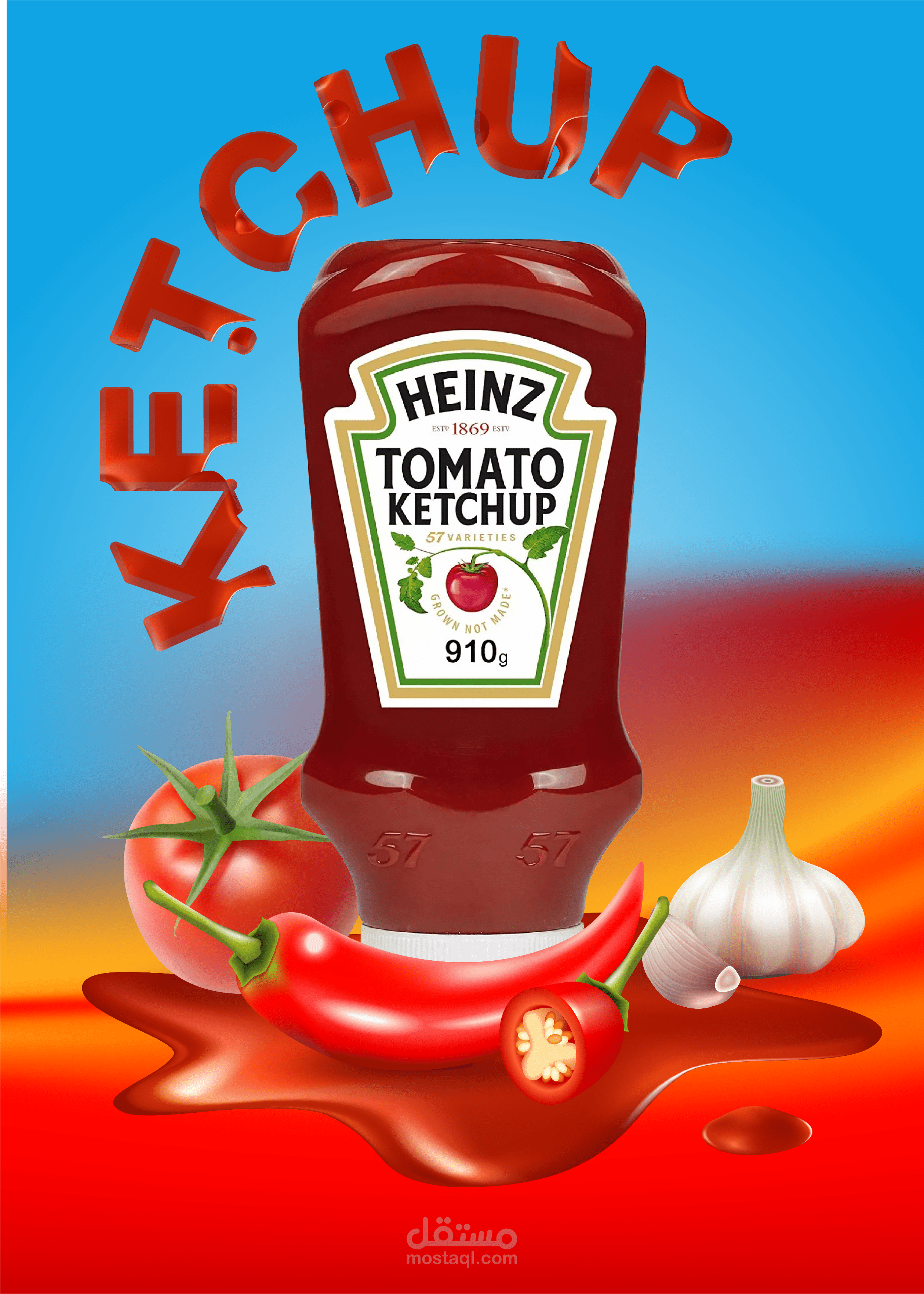 تصميم كاتشب للسوشال ميديا