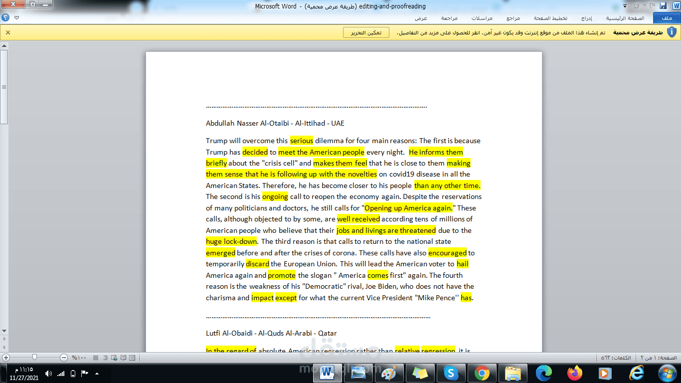 Editing & Proofreading