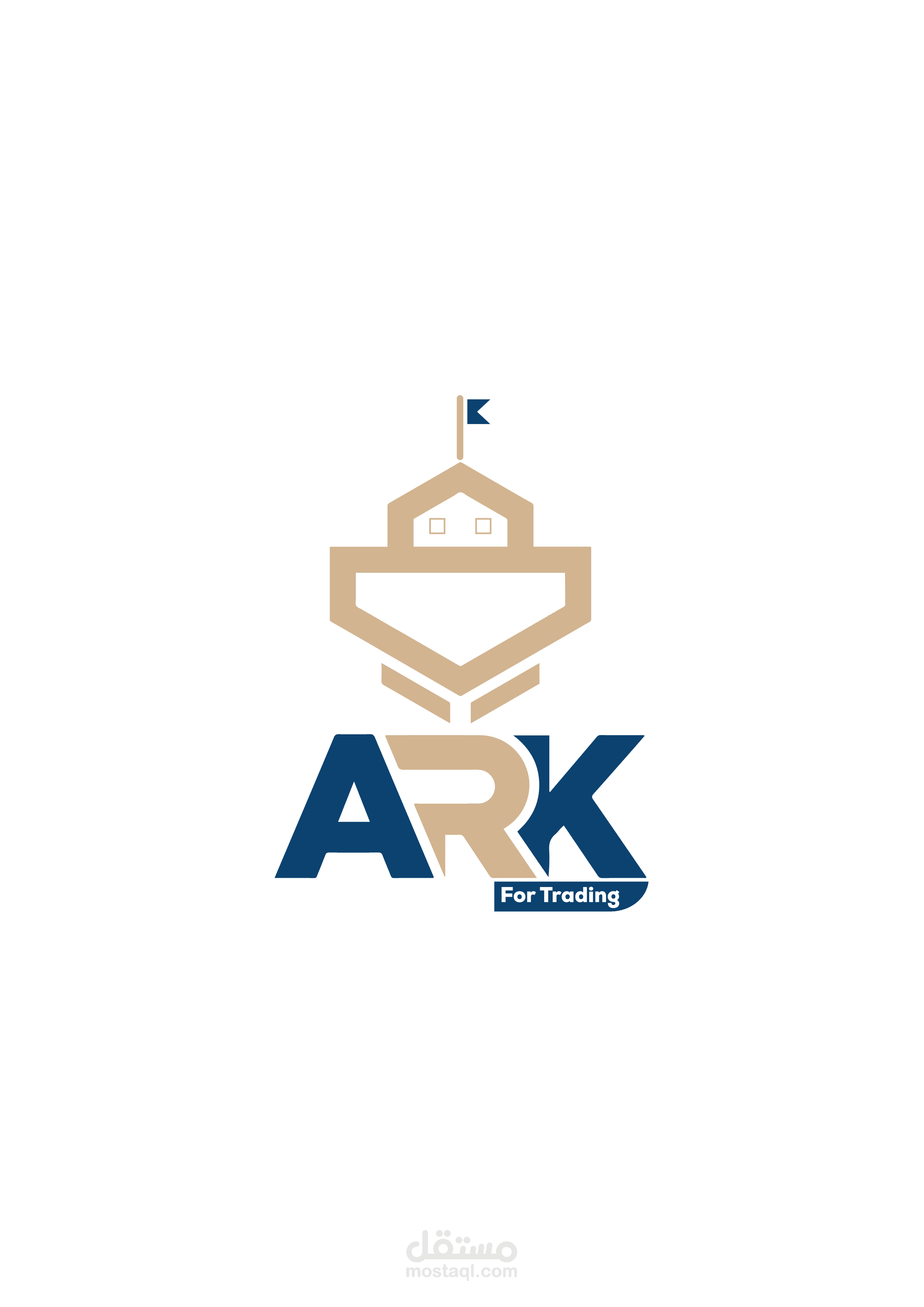شعار لشركة تجارية بإسم "ARK" سفينة نوح...