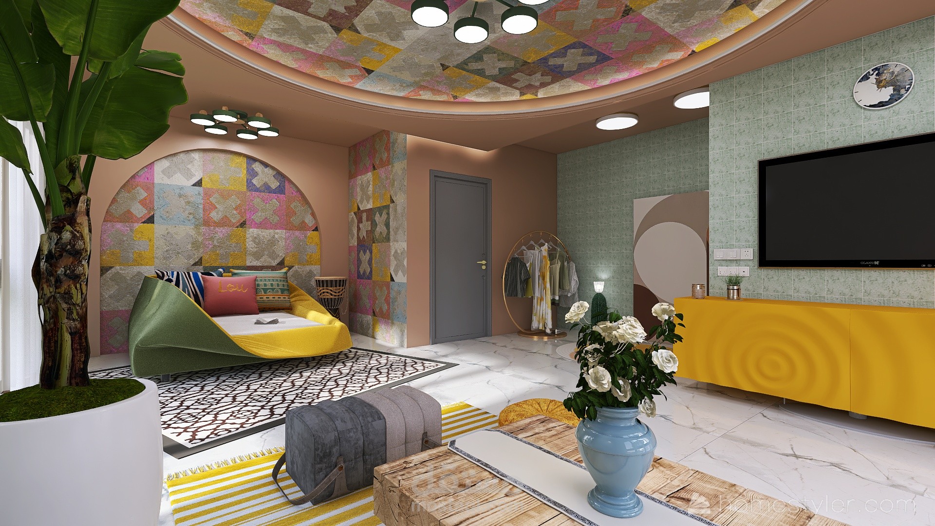 تصميم غرفة نوم لصبية عمرها 18