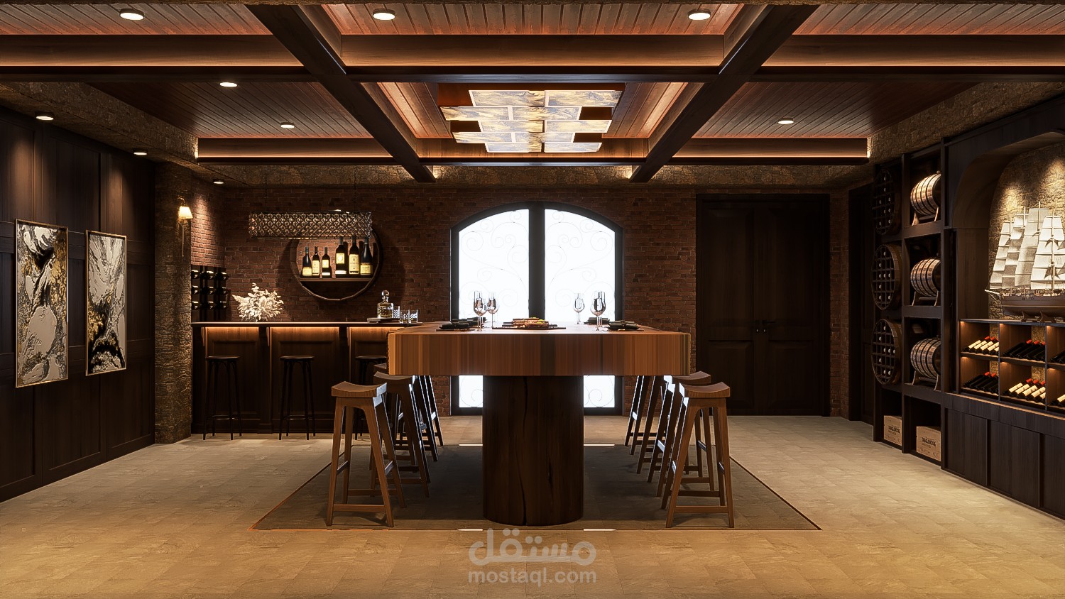 تصميمي لجلسة على الطراز الموديرن والاهتمام بالتفاصيل