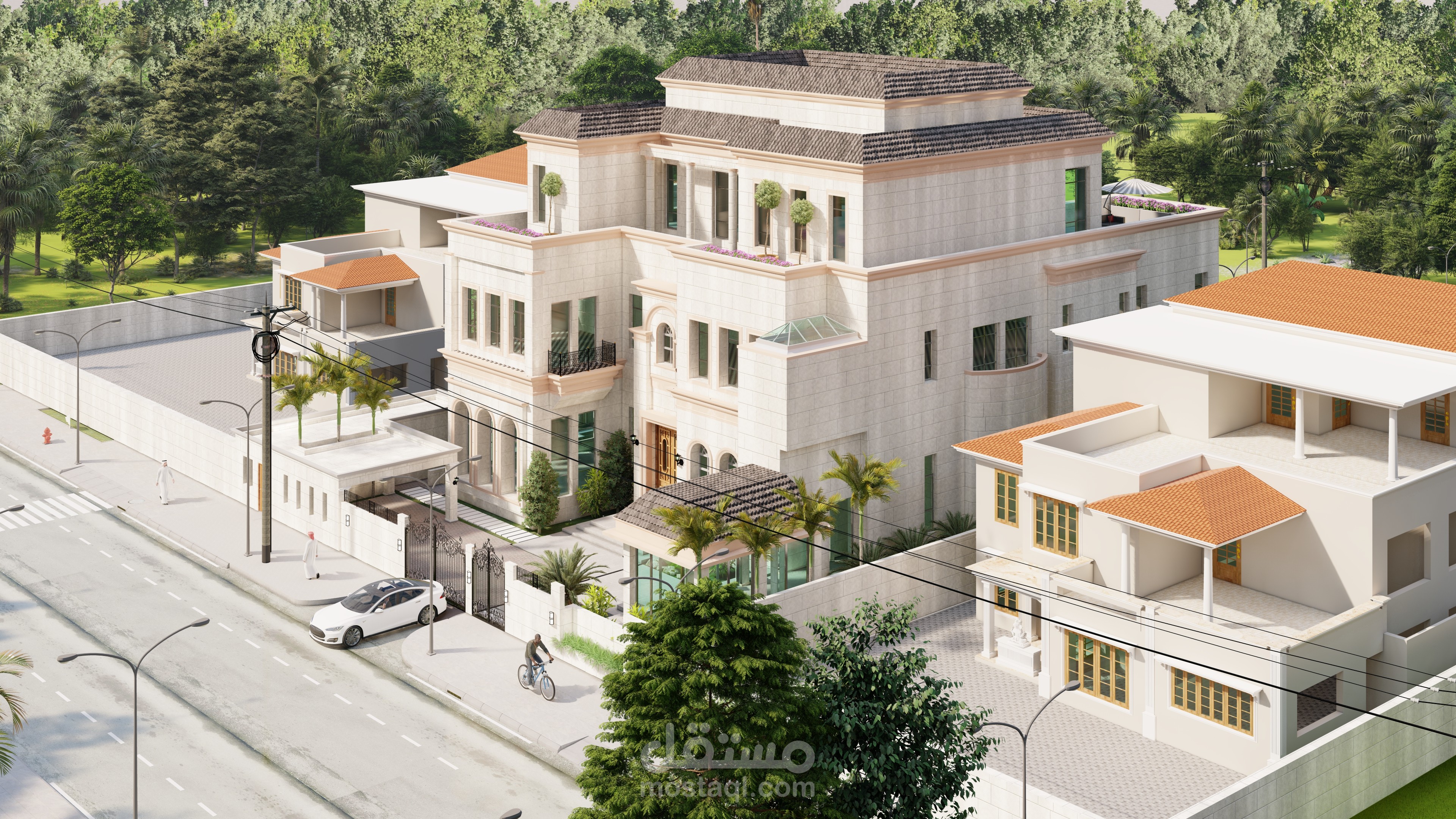 تصميم فيلا نيو كلاسيك في عمان الاردن