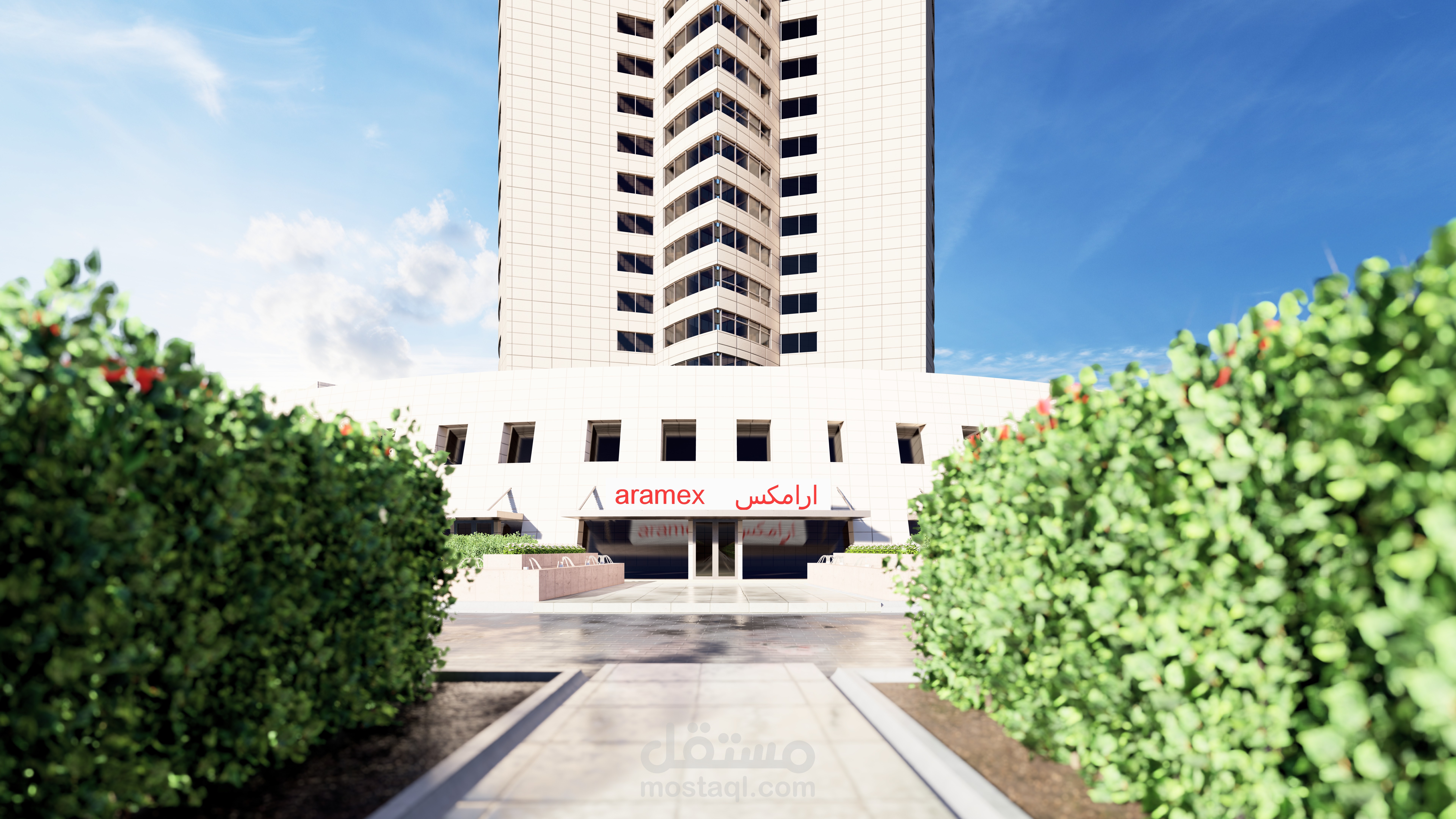 تصميم لاندسكيب لاحد الفنادق في الخليج