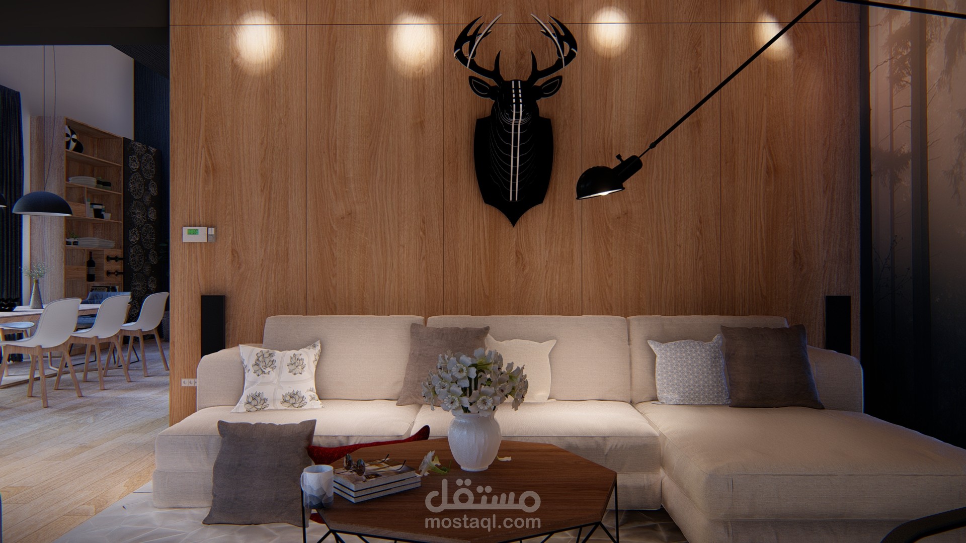 تصميم حديث لمنطقة جلوس