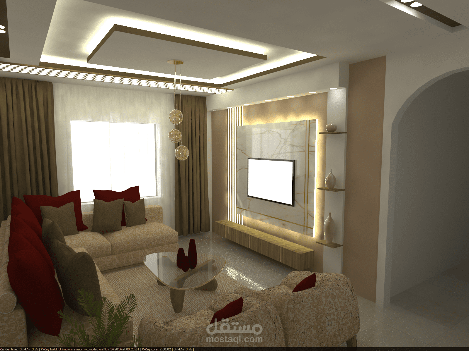 تصميم صالة معيشة