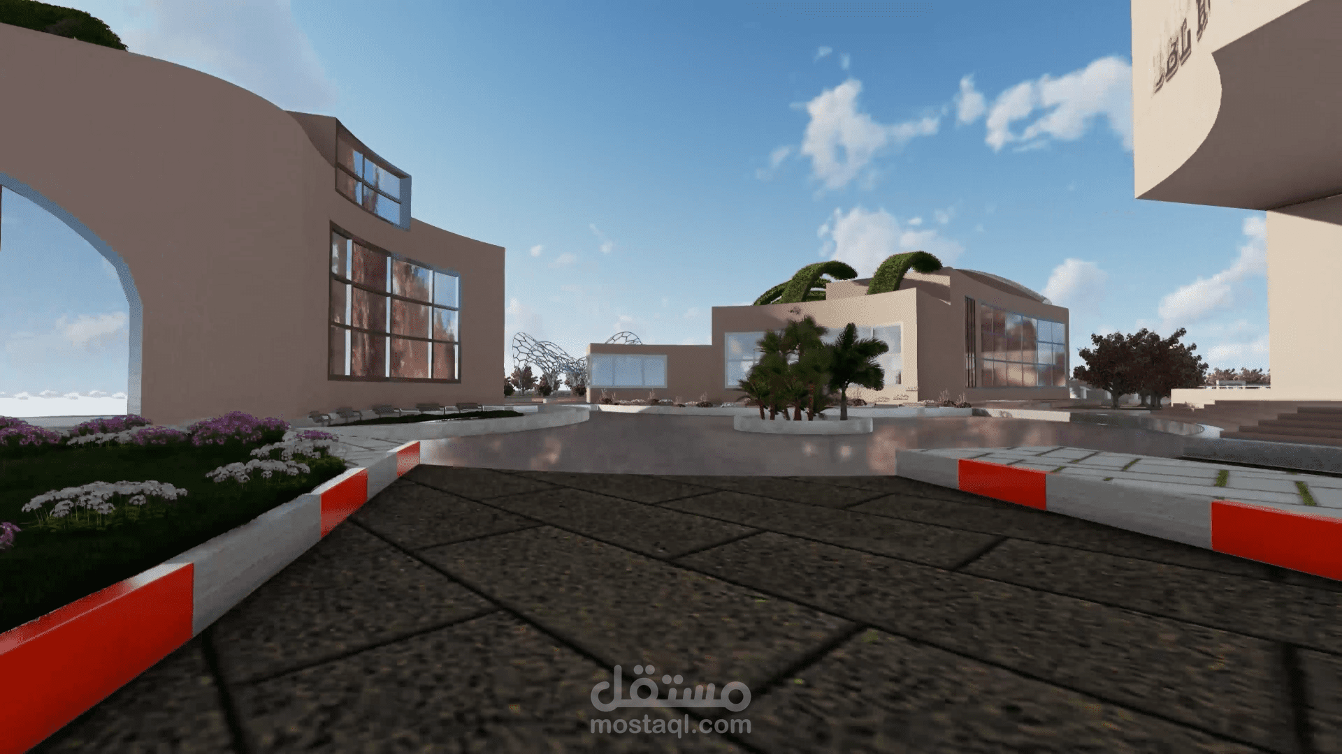 مونتاج لمشروع تصميم مدينة سياحية علاجية