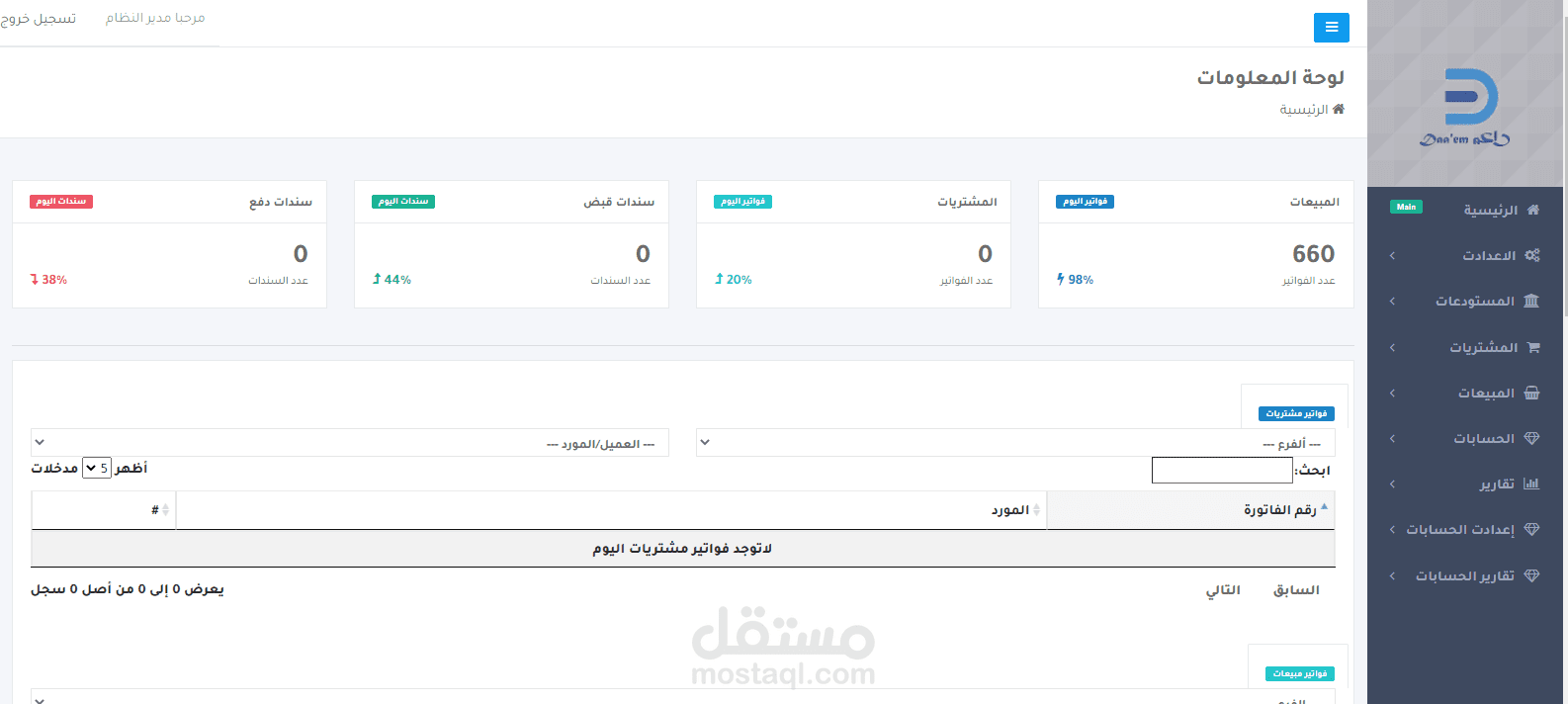 برنامج مبيعات و حسابات اونلاين يدعم الفروع و مراكز التكلفة