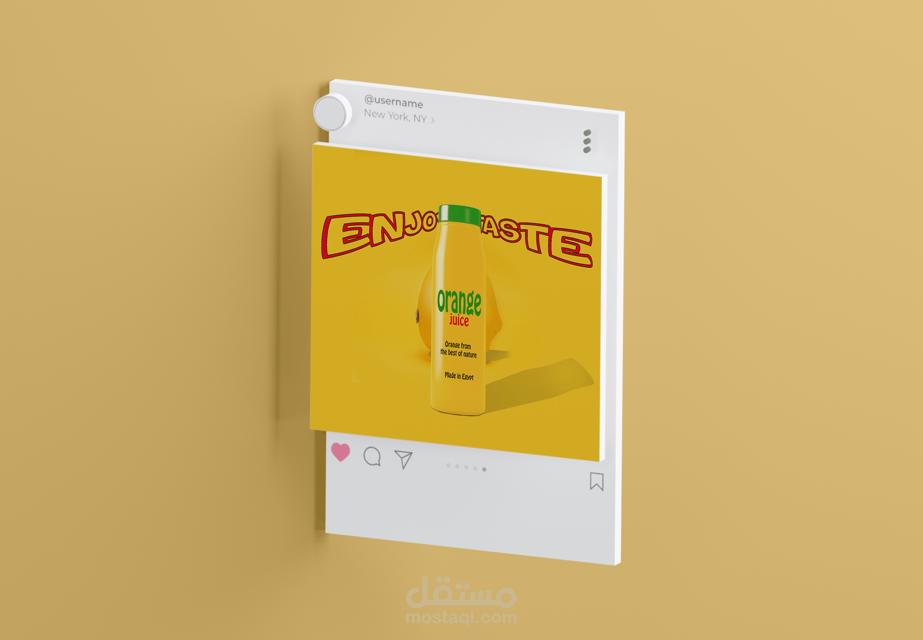 تصميم سوشيال ميديا للاعلان عن مشروب