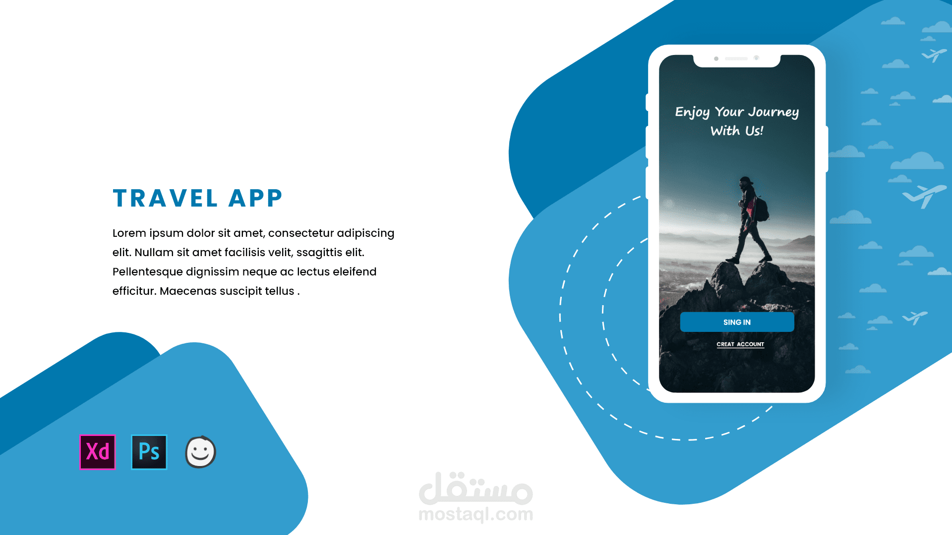 تصميم تطبيق Travel App