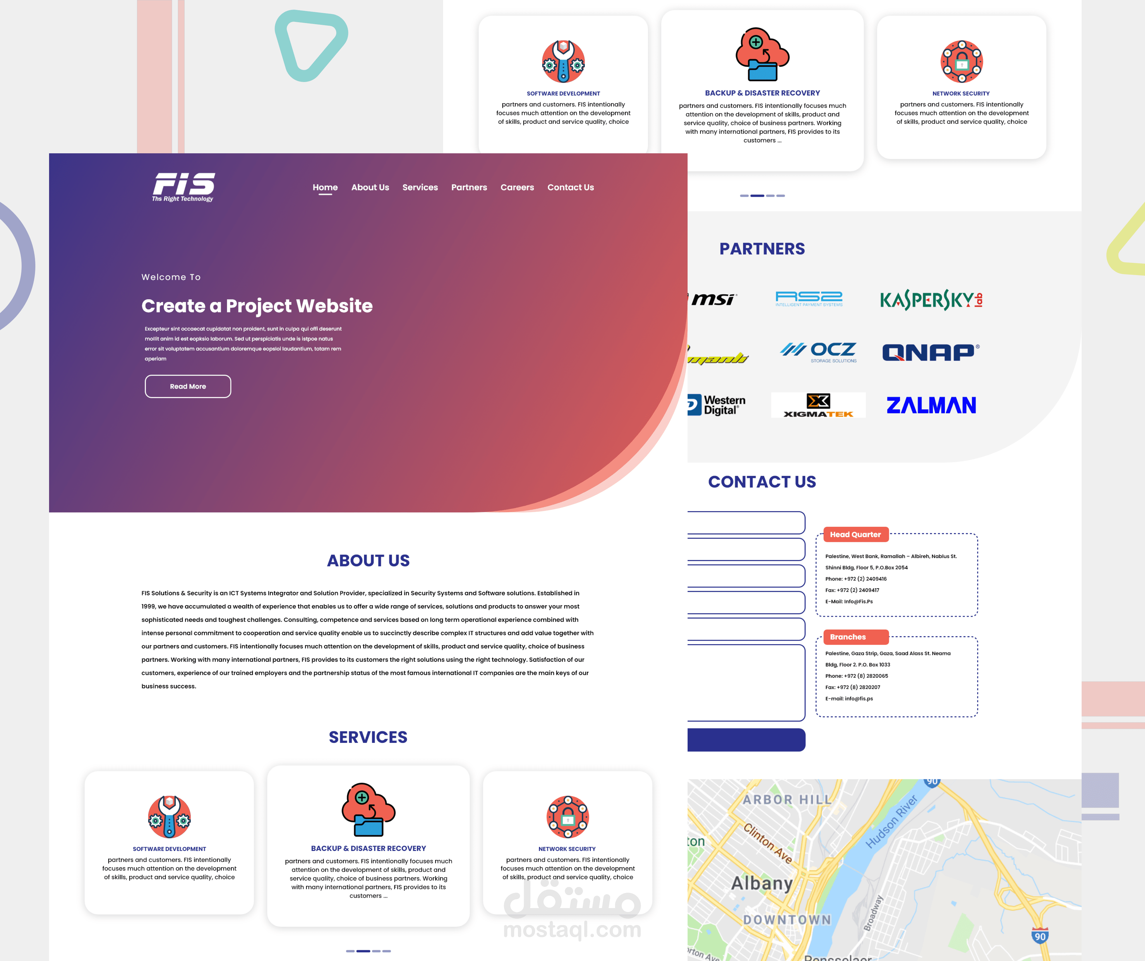 اعادة تصميم (redesign)  موقع لشركة تكنولوجية  UI/UX