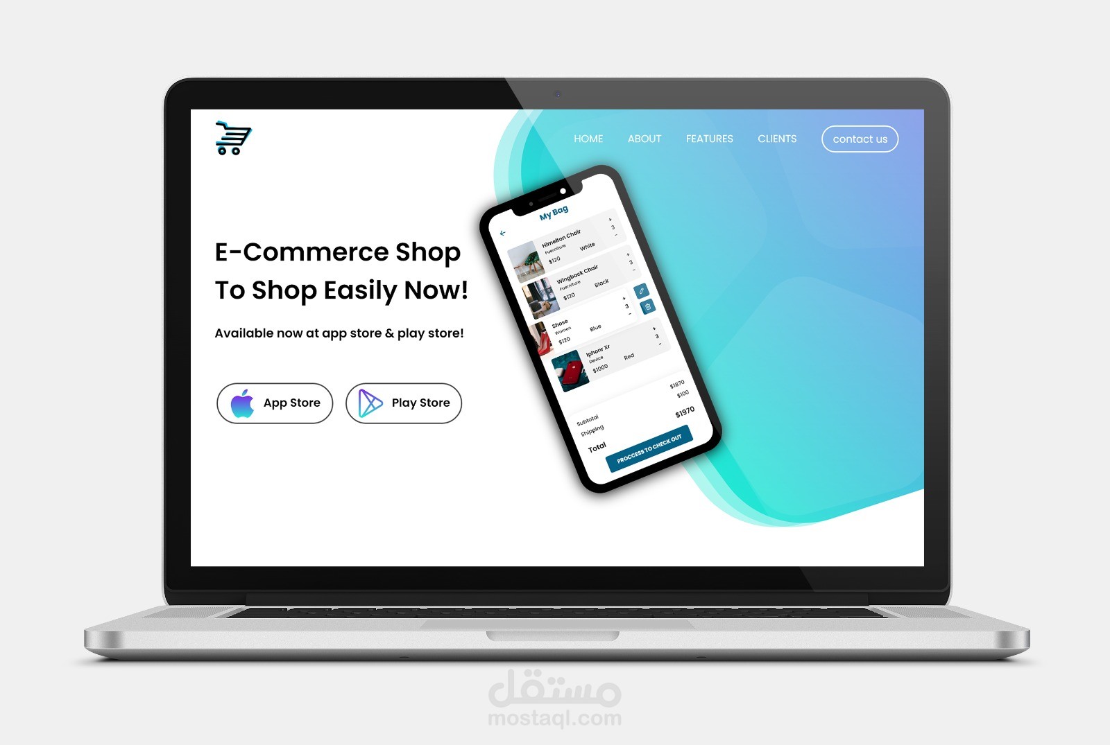 Landing Page For an E-commerce app