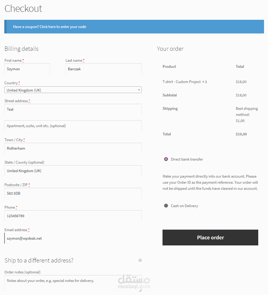 woocommerce plugin checkout page edit |برمجة أضافة  لتعديل صفحة أتمام الدفع ووكومرس