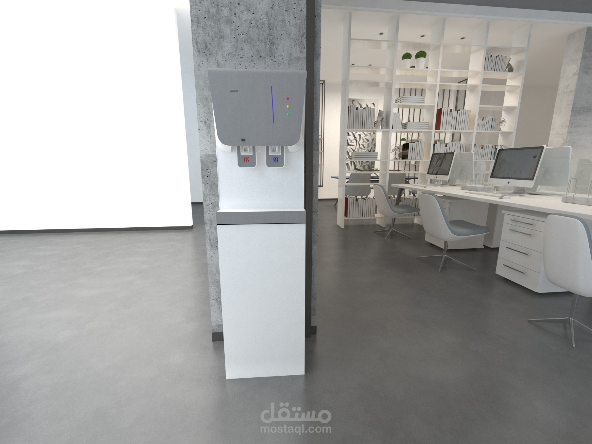 نمذجة لمبرد مائي