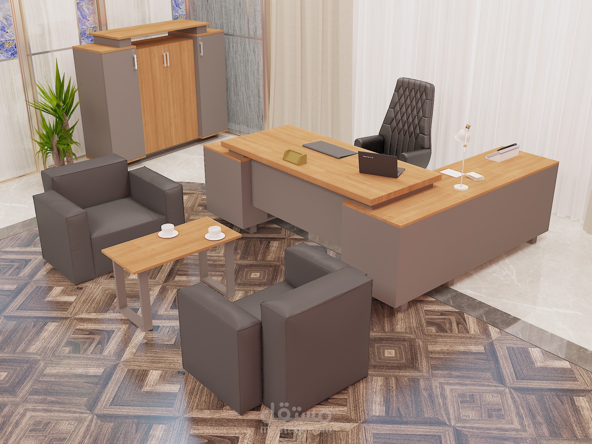 نمذجة لمكتب عمل