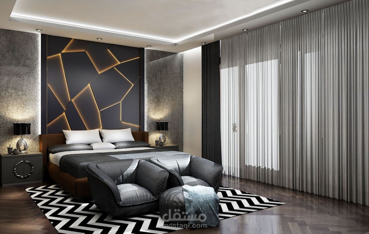 تصميم لغرفة نوم ماستر