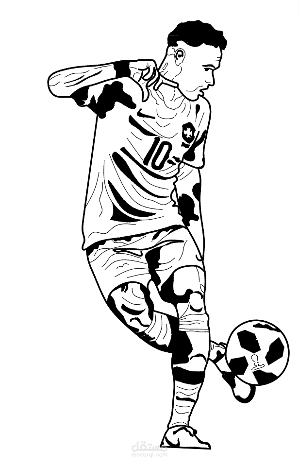 drawing for nymar football player