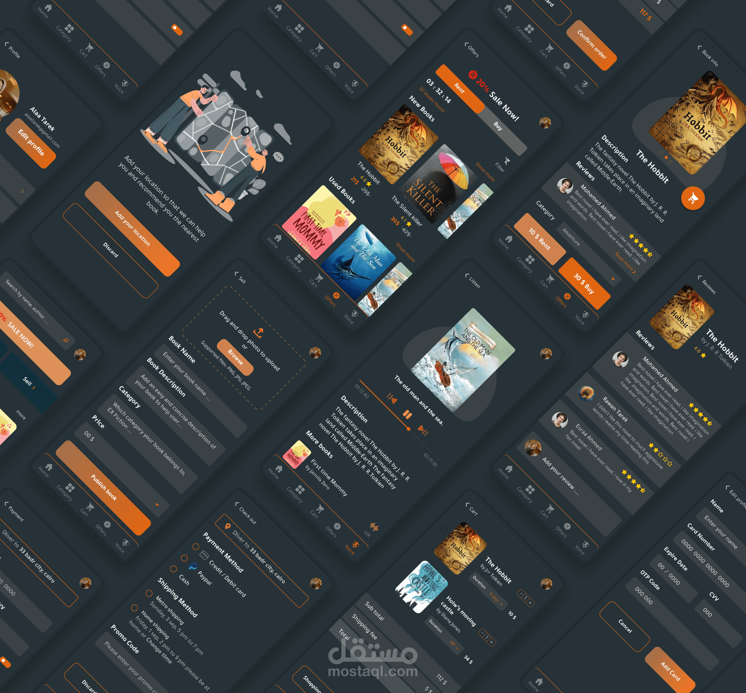Book bar ( Dark mode )