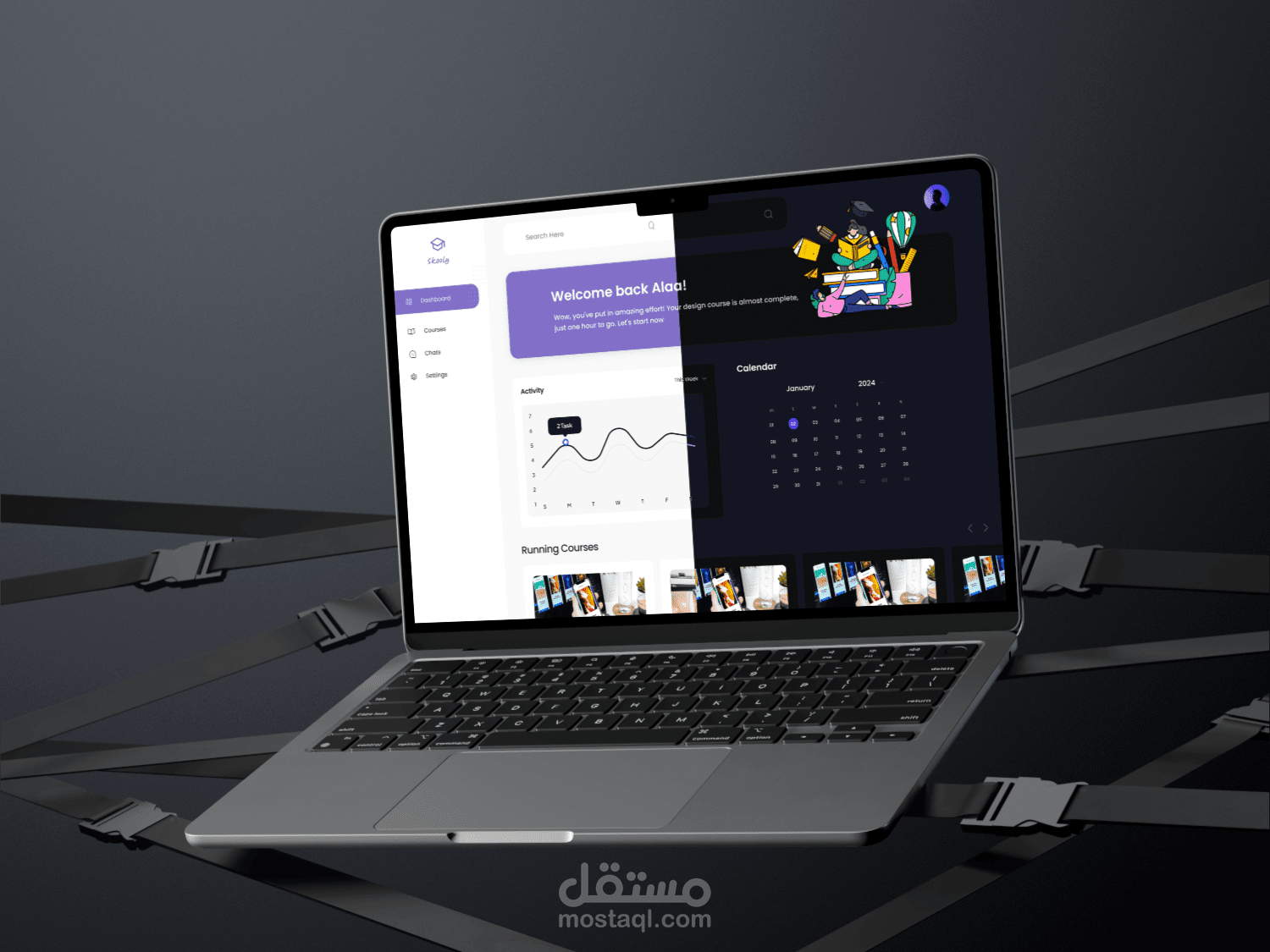 لوحة تحكم لتطبيق تعليمي