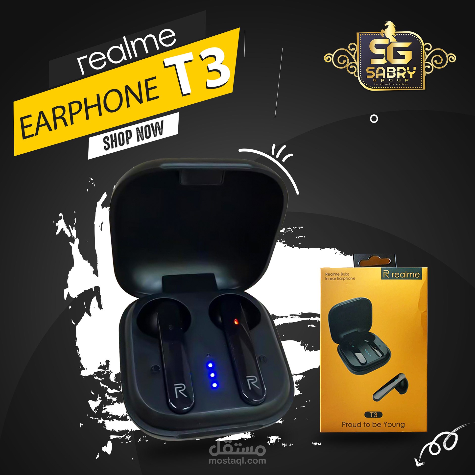 Mobile accessories airpods T3-TWS (Sabry Group)