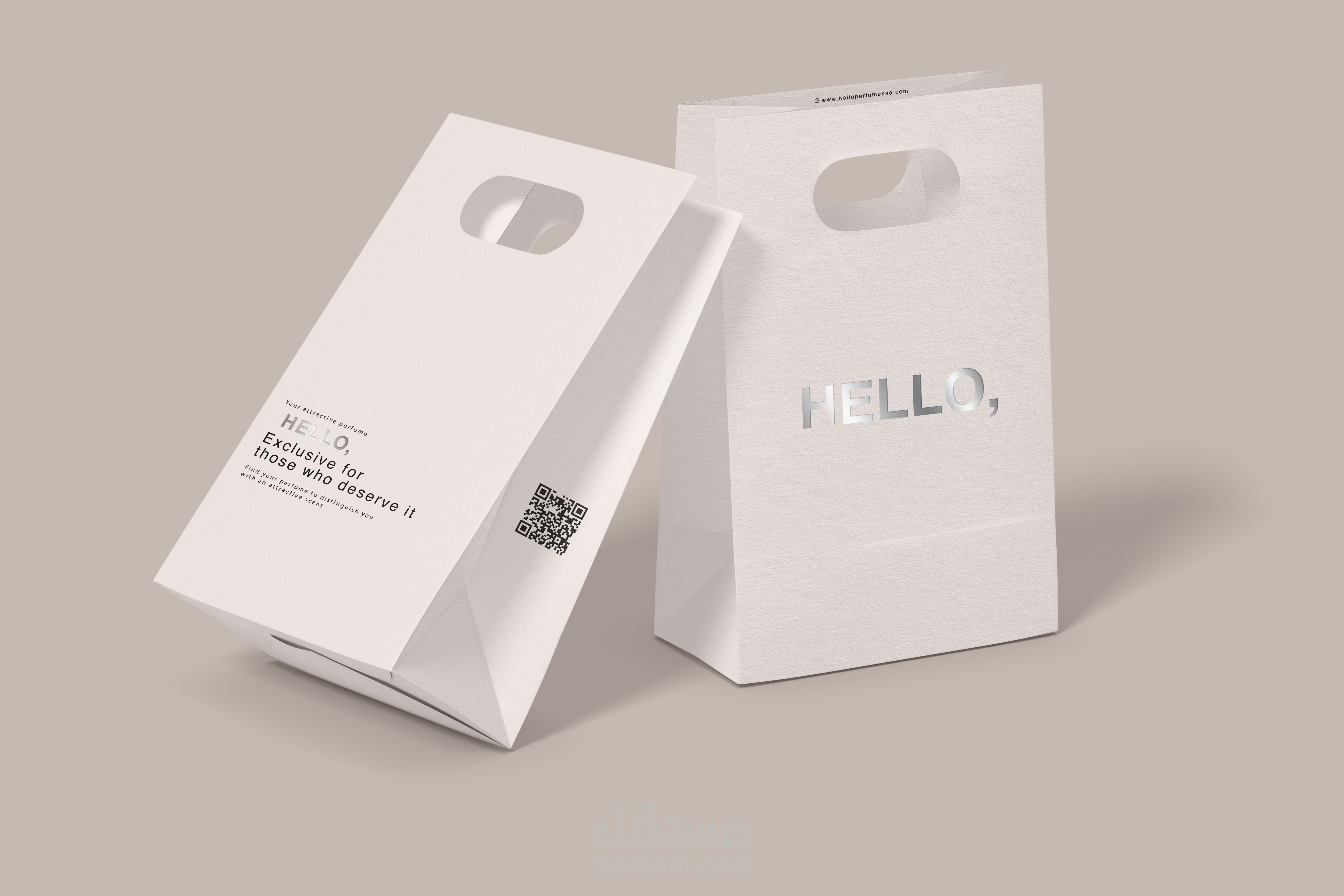 تصميم كيس ورقي للعطور