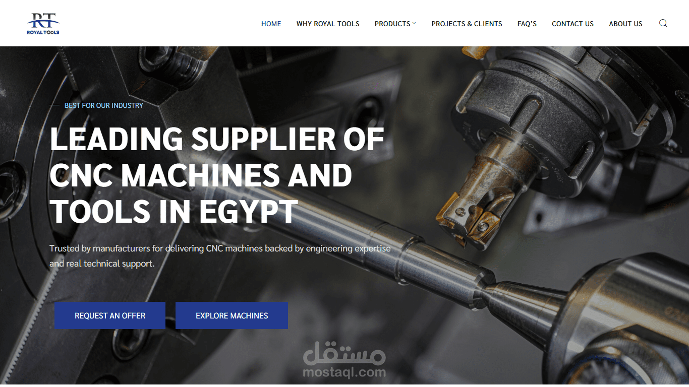 موقع Royal Tools – موقع شركة توريد ماكينات وأدوات CNC