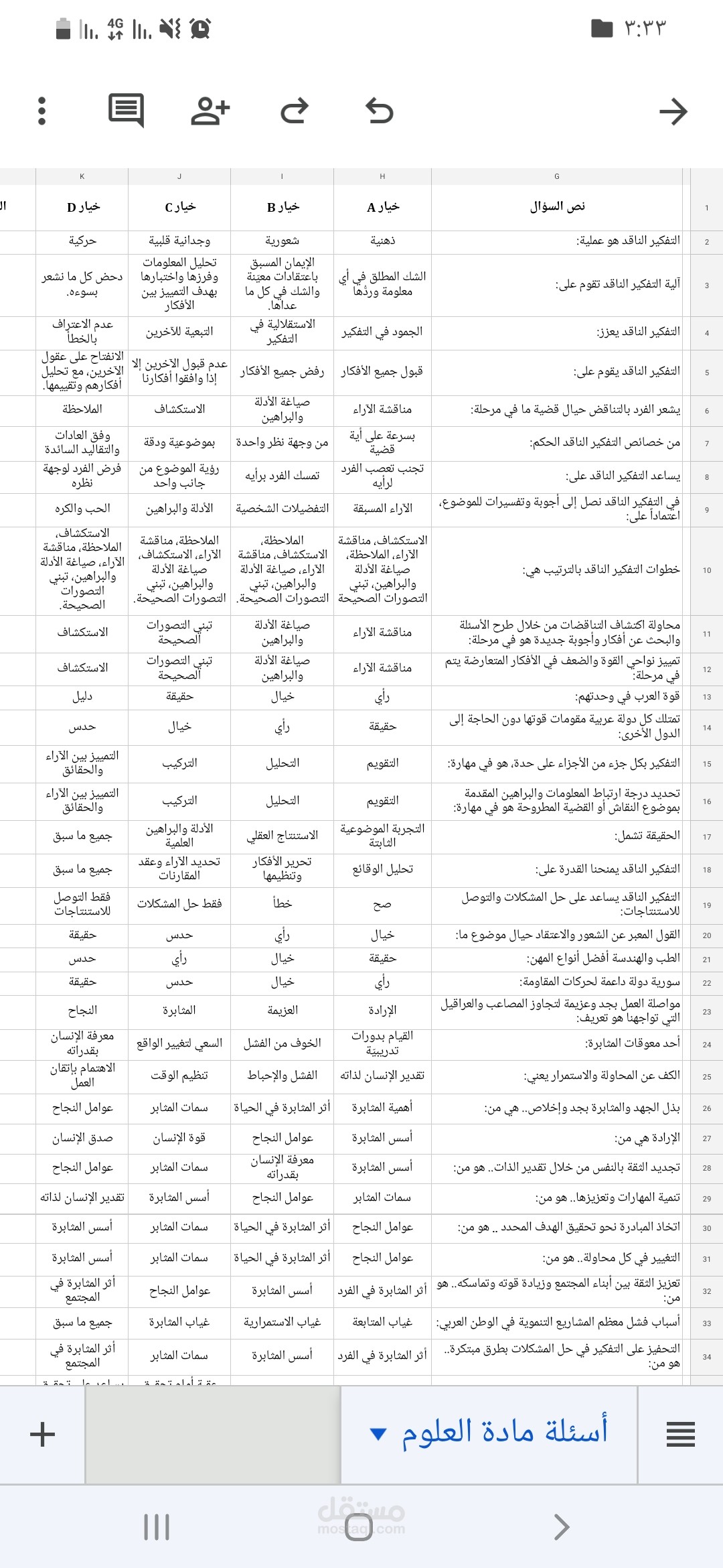 إعداد أسئلة مؤتمتة لمادة التربية الوطنية - الصف التاسع - المنهاج السوري