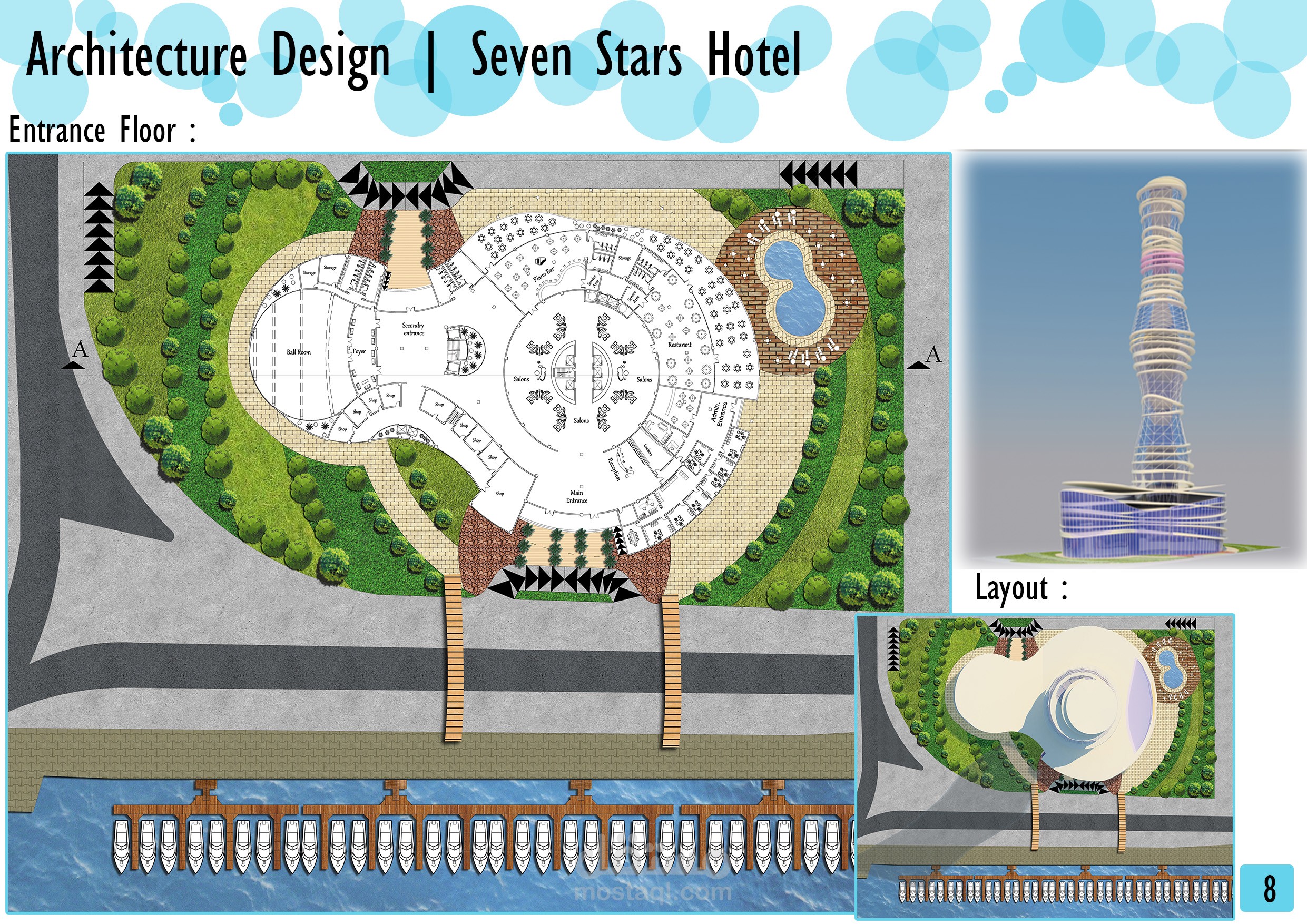Architecture Design: seven stars hotel