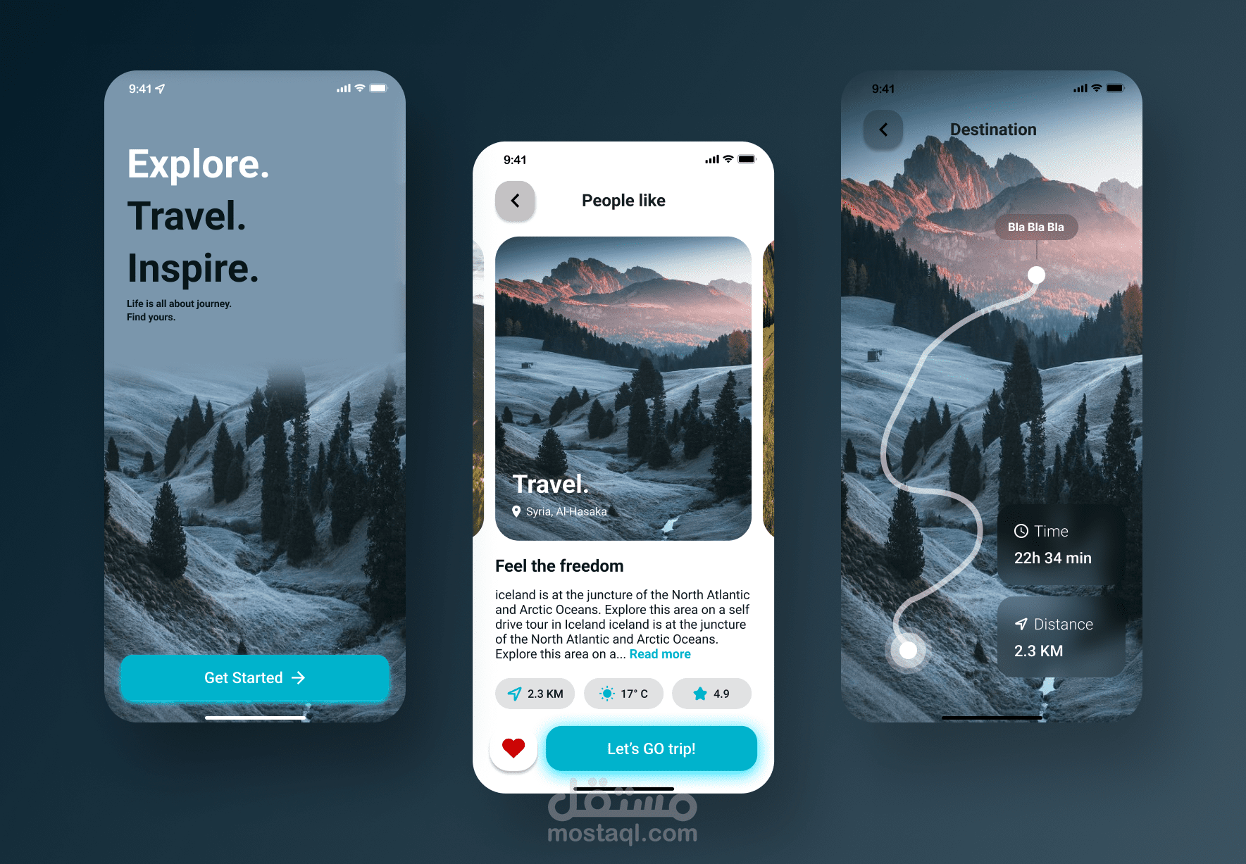 تطبيق حجز رحلات - Journey Booking App