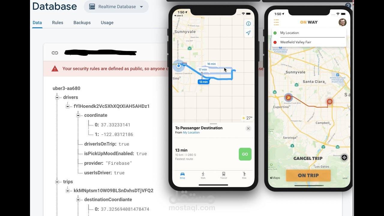 iOS Native app can be used as Uber/Careem