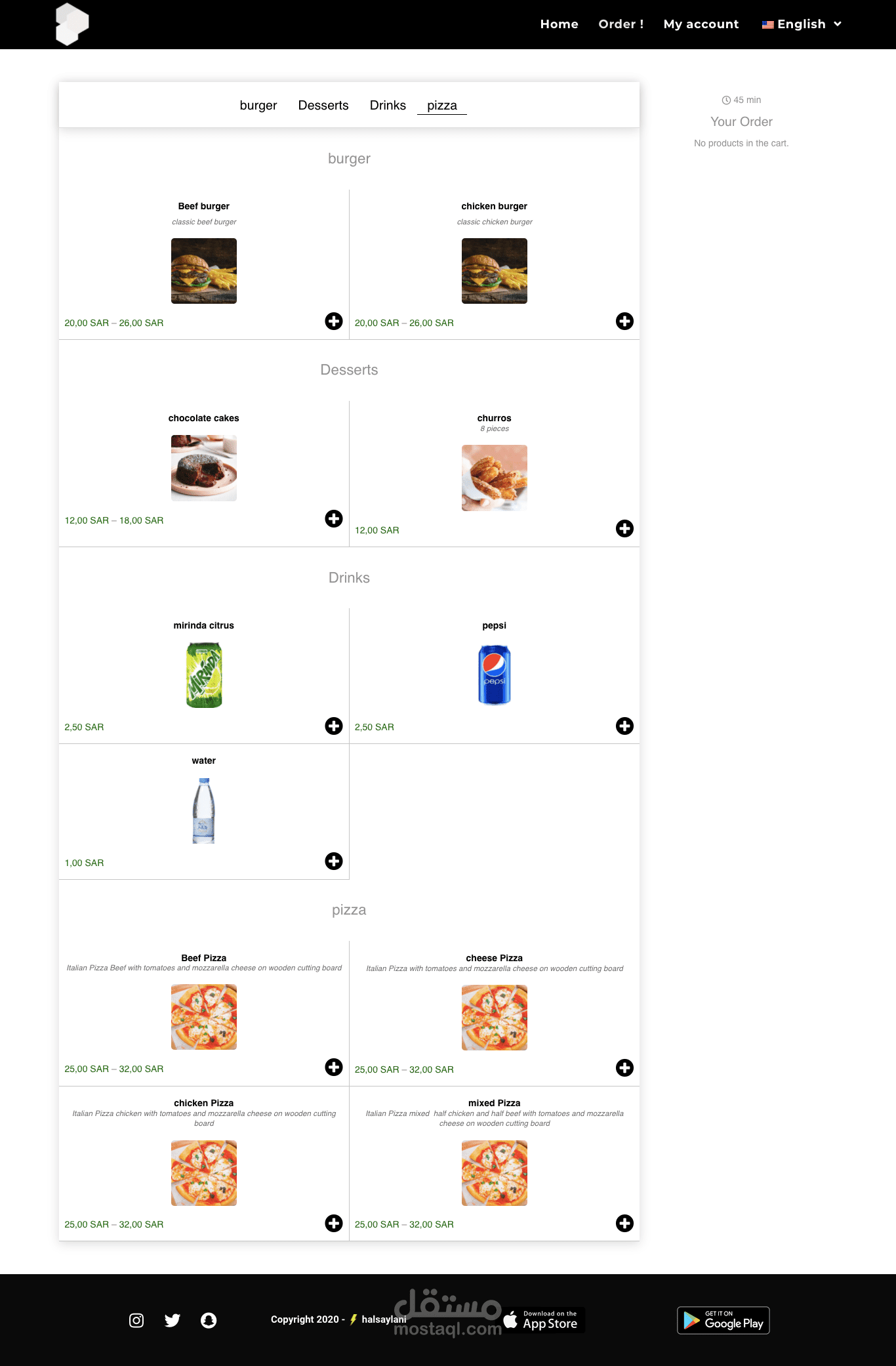 online food orders