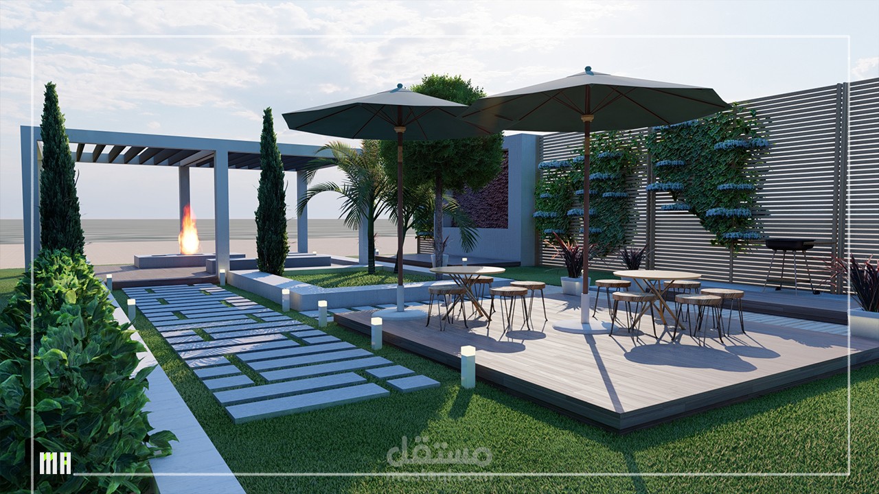 لاندسكيب لشاليه.السعودية