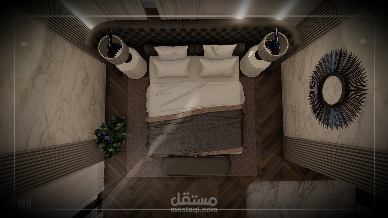تصميم داخلي..جناح نوم..مودرن..الكويت