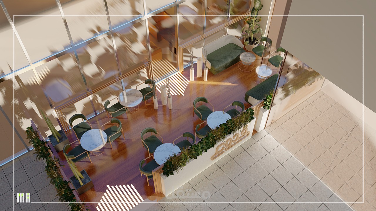تصميم داخلي.كافيه.تصميم جلسة ملحقة بكافيه
