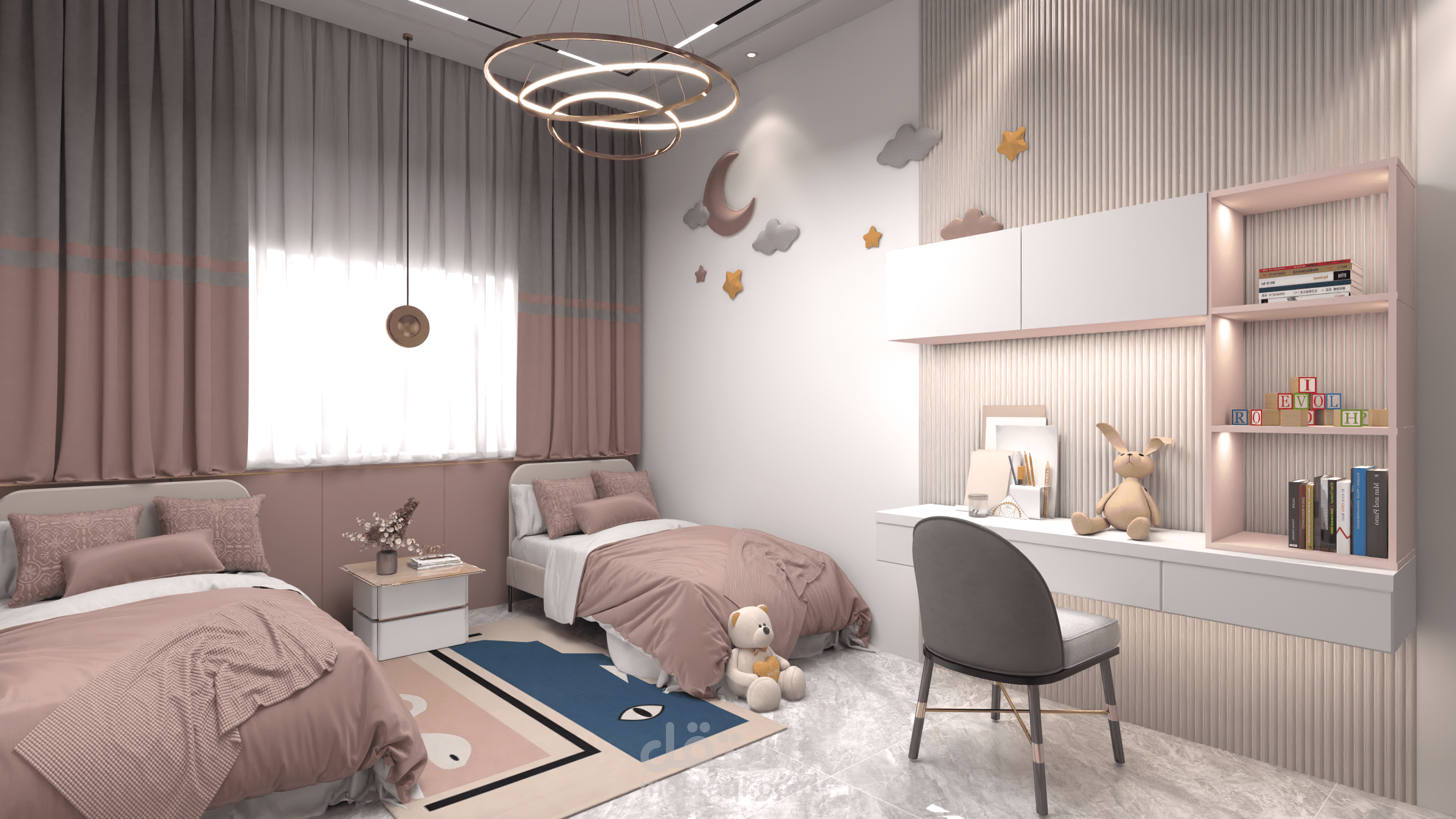 تصميم غرفة نوم بنات