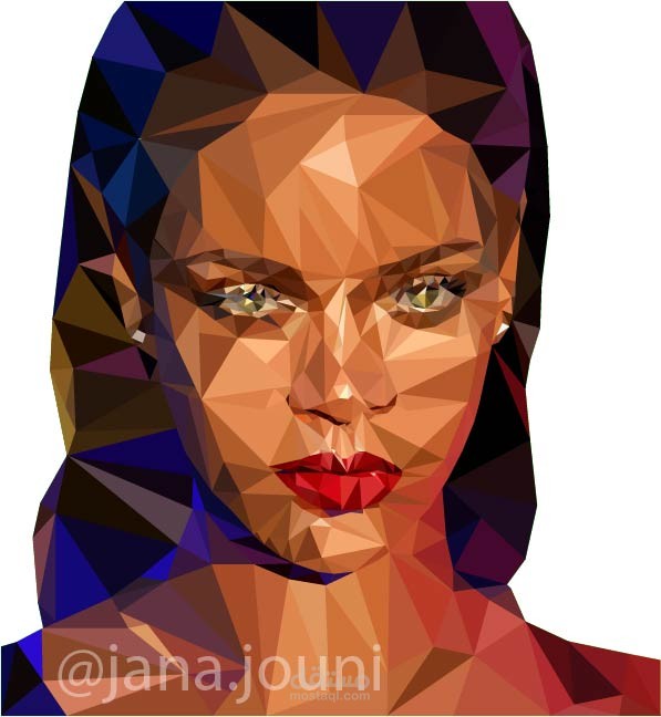 geometric face vector art